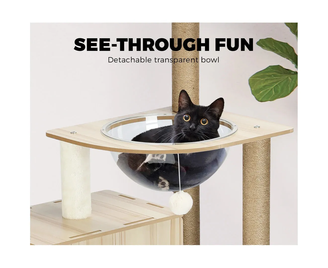 142cm Cat Tree Tower Scratching Post Scratcher Cats Condo House Bed Furniture