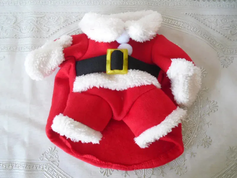 Christmas Clothes Winter Warm Costumes Funny Santa Claus Dressing Up Jackets Kitten Dog Cat Xmas New Year Party Outfits Gift