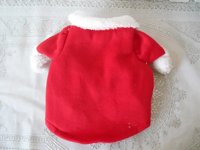 Christmas Clothes Winter Warm Costumes Funny Santa Claus Dressing Up Jackets Kitten Dog Cat Xmas New Year Party Outfits Gift