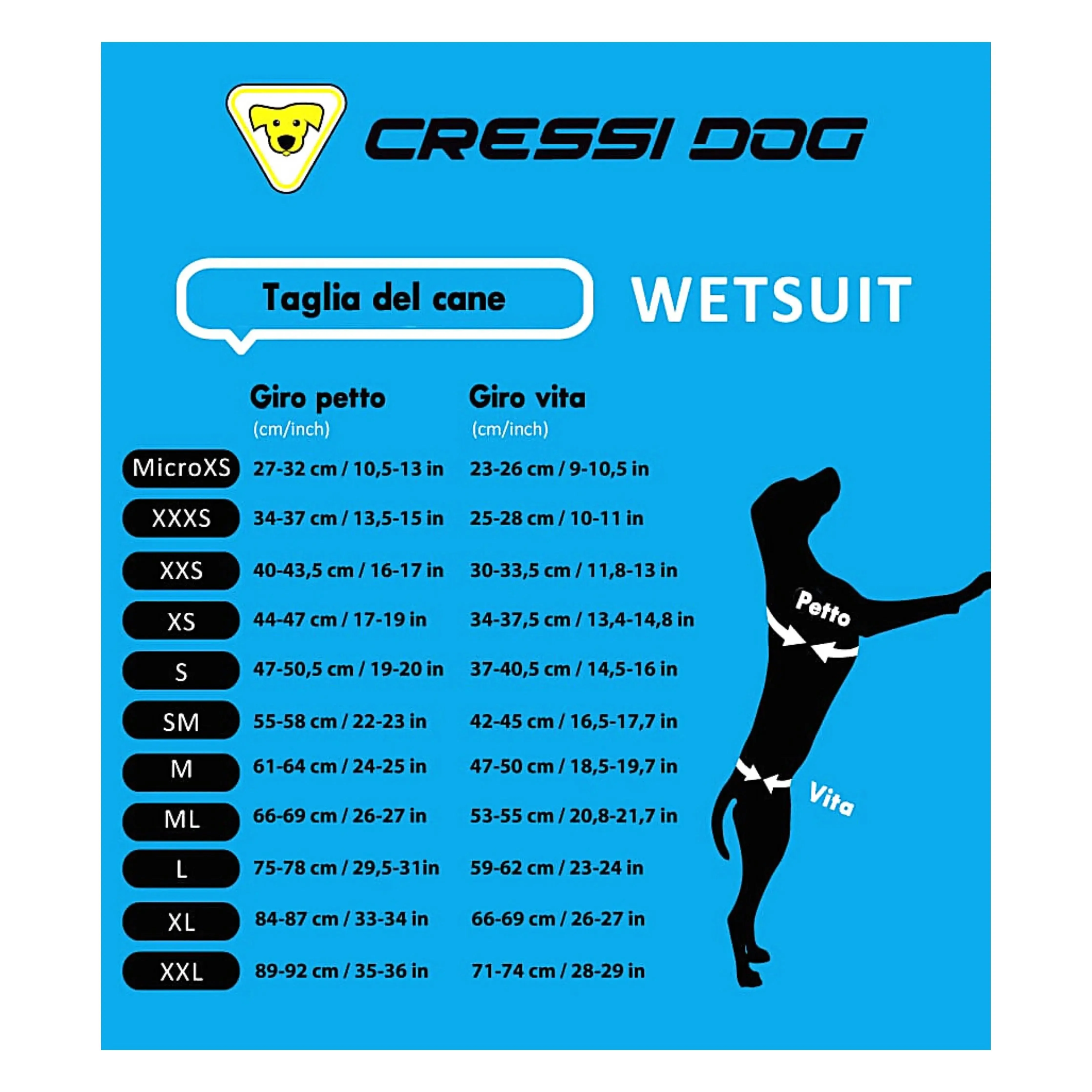 Dog Wetsuit Small Sizes | CRESSI DOG