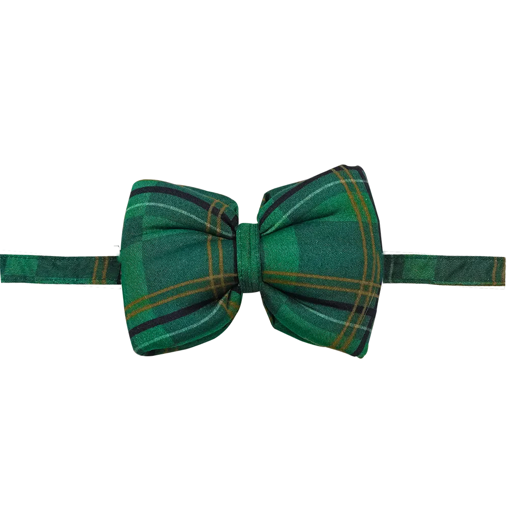 Green Plaid Bow Tie