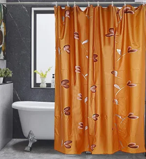 Kuber Industries Shower Curtain & Bathmat Set | Non-Slip Bath mats for Bathroom | Easy-Slide Curtains | Polyester Curtain or Bathmat for Bath Décor | XTL359-3T | 9 Pcs Set | Multicolor