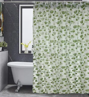 Kuber Industries Shower Curtain & Bathmat Set | Non-Slip Bath mats for Bathroom | Easy-Slide Curtains | Polyester Curtain or Bathmat for Bath Décor | YX0028-3T | 6 Pcs Set | Multicolor