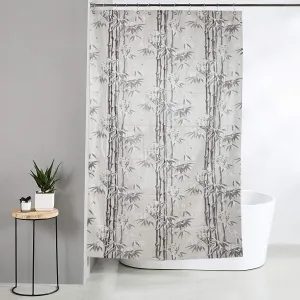 Kuber Industries Shower Curtain & Bathmat Set | Non-Slip Bath mats for Bathroom | Easy-Slide Curtains | Polyester Curtain or Bathmat for Bath Décor | YX0138-3T | 15 Pcs Set | Multicolor