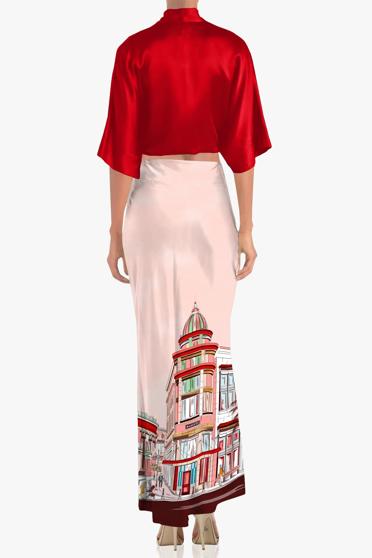 Red Elbow Sleeve Tops