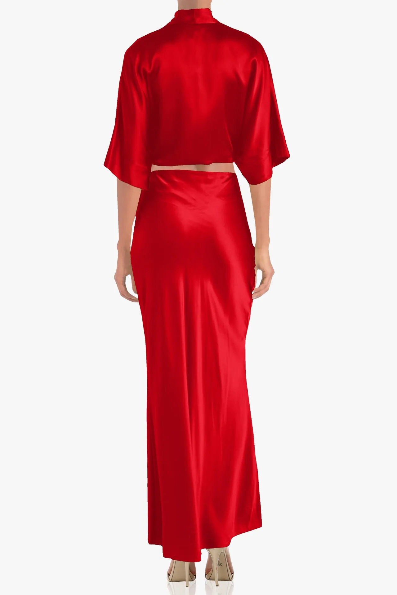 Red Elbow Sleeve Tops