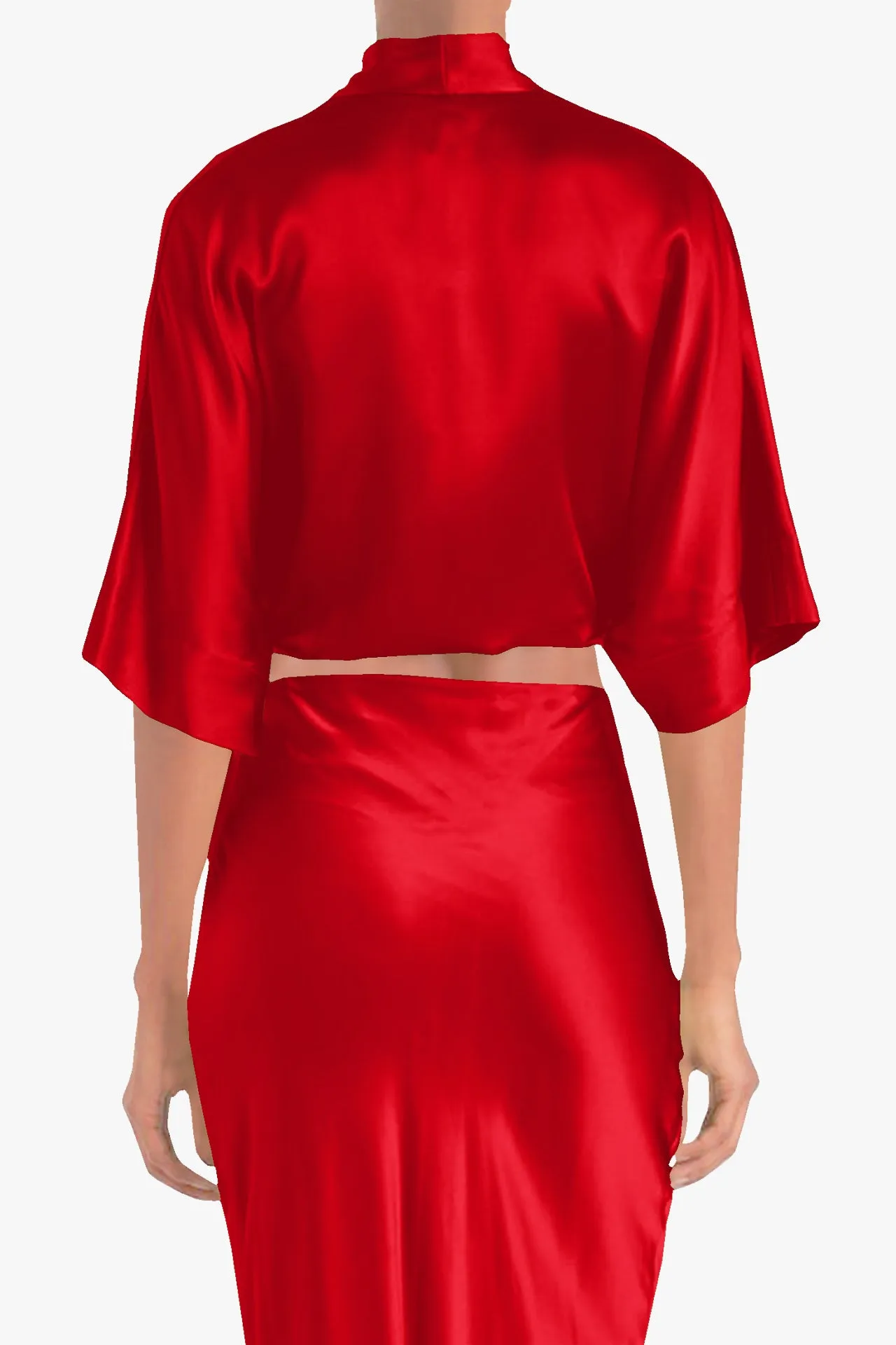 Red Elbow Sleeve Tops