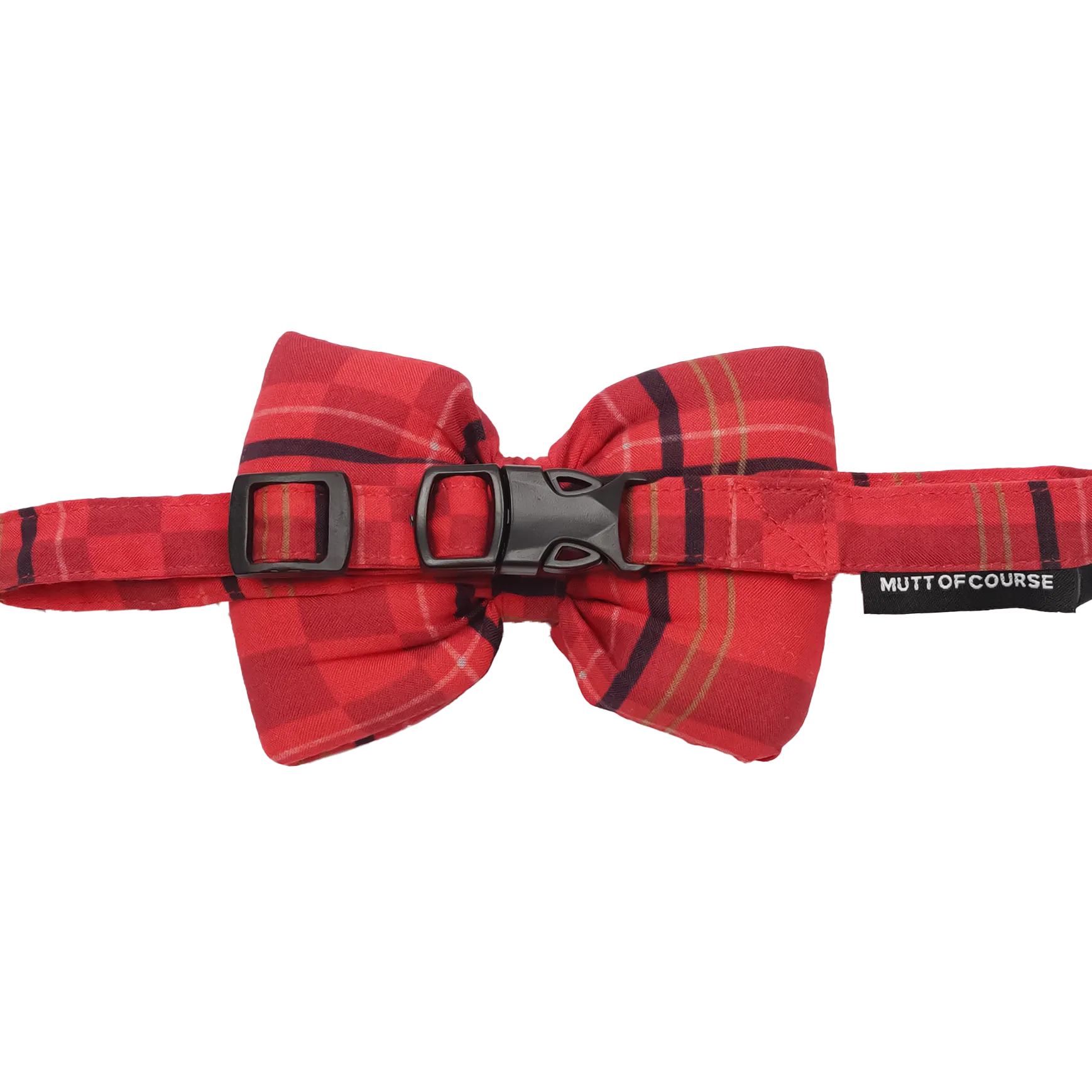Red Plaid Bow Tie