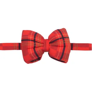 Red Plaid Bow Tie