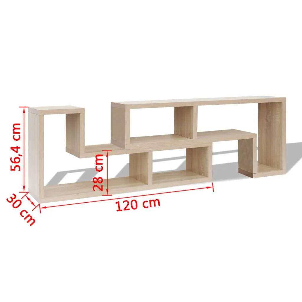 TV Cabinet Double L-Shaped Oak