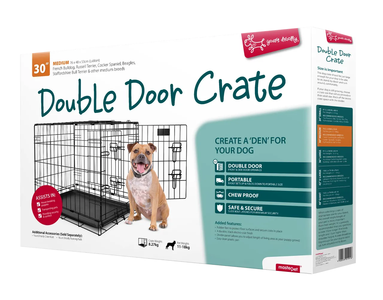 Yours Droolly Double Door Dog Crate