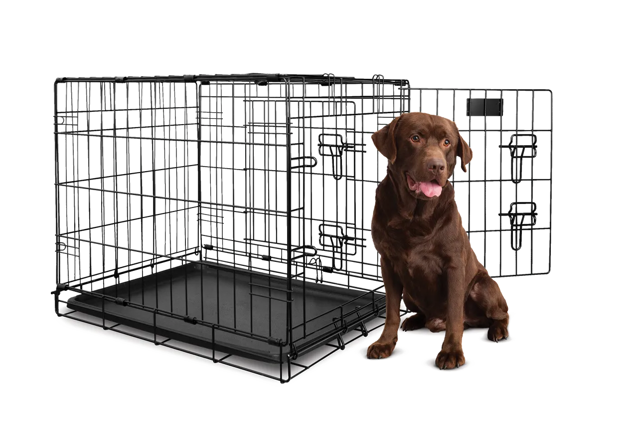 Yours Droolly Double Door Dog Crate
